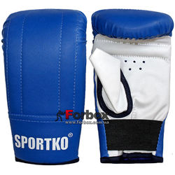 Снарядні рукавиці SportKo кожвініл (1204-bl, сині)
