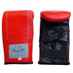 Снарядные перчатки Thai Professional из натуральной кожи (TPBG6-R, красные)