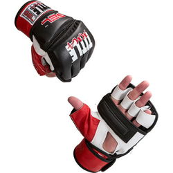 Снарядные перчатки TITLE с открытыми пальцами MMA Gel Bag Gloves (MMGBG, черно-красные)