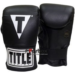 Снарядные перчатки TITLE Boxing Traditional Style Pro (TBG, черные)