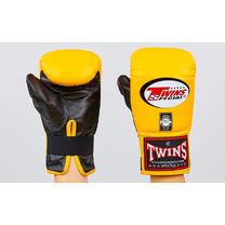 Снарядные перчатки Twins кожаные (TBGL-1F-Y, желтый)