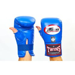 Снарядные перчатки Twins кожаные (TBGL-1H-BU, синий)