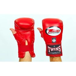 Снарядные перчатки Twins кожаные (TBGL-1H-RD, красный)