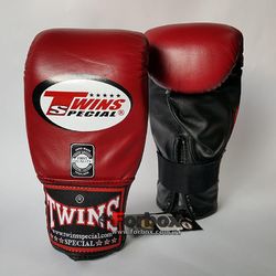 Снарядные перчатки кожаные Twins (TBGL-6F-BR, бордовый)