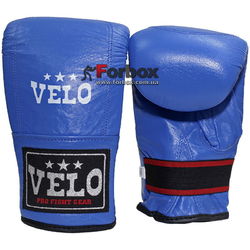 Снарядные перчатки кожа Velo (ULI-4005-B, синие)