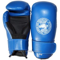 Перчатки для тхэквондо ITF Zelart из PU кожи (MA-4767, синие)