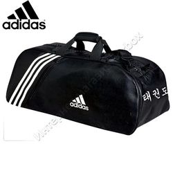 Сумка спортивная Adidas Super Sport с логотипом тхэквондо (adiACC050, черная)