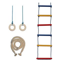 Комплект канат, кольца, веревочная лестница SportKo