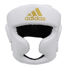 Шолом тренувальний Adidas Speed ​​Headguard з PU шкіри (ADISBHG041W, білий)