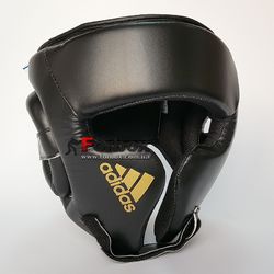 Шлем боксерский тренировочный Adidas Cheek Protection (adiBHGH01, черный с золотом)