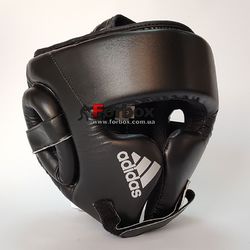 Шолом боксерський тренувальний Adidas Cheek Protection (adiBHGH01, чорний з сріблом)