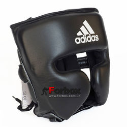 Шолом боксерський професійний AdiStar Pro Head Gear шкіра (ADIPHG01-BK, чорний)