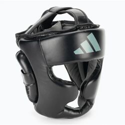 Шолом тренувальний Adidas Speed ​​Headguard з PU шкіри (ADISBHG041, чорно-сірий)