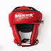 Шлем боксерский без бороды Boxer из кожи (2029-01К, красный)