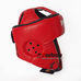 Шлем боксерский без бороды Boxer из кожи (2029-01К, красный)