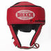 Шолом боксерський Boxer відкритий з посиленим захистом верхівки (2030-01К, червоний)