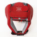 Шлем боксерский турнирный из натуральной кожи Boxer с усиленной макушкой (2032К, красный)