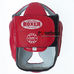 Шлем BOXER тренировочный с полной защитой из нат. кожи (2033-01К, красный)