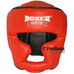 Шлем тренировочный Boxer Full Face из кожзама (2036-01К, красный)