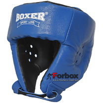 Шолом боксерський Boxer шкіра (2027-01С, синій)