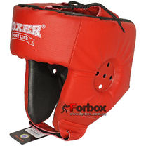 Шолом боксерський Boxer кожзам (2028-01К, червоний)