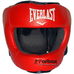 Шлем боксерский с бампером Everlast кожаный (BO-5240, красный)