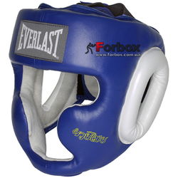 Шолом тренувальний Everlast шкіряний Muay Thai (860406, синій)