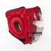 Шлем тренировочный с пластиковой маской Everlast PU кожа (MA-0719-R, красный)