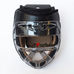 Шлем тренировочный с пластиковой маской Everlast кожа (MA-1427-BK, черный)