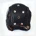 Шлем тренировочный с пластиковой маской Everlast кожа (MA-1427-BK, черный)