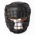 Шлем тренировочный с металлической решеткой Everlast кожа (MA-0731-BK, черный)