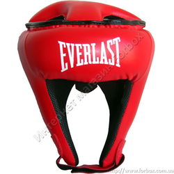 Шлем с усиленной защитой макушки Everlast кожзам (VL-8206, красный)