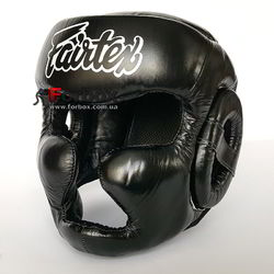 Тренировочный боксерский шлем Fairtex (HG13, Черный)