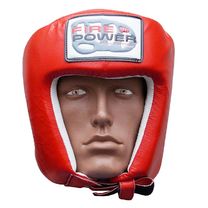Шлем боксерский для соревнований FirePower кожа (FPHG2, красный)