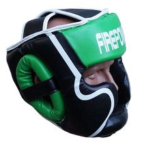 Шлем тренировочный с защитой подбородка Fire Power (FPHGA5-GN, Зеленый)