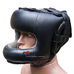 Шлем боксерский с бампером из кожи Fire Power (FPHG6, Черный)