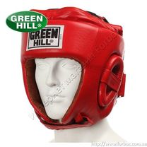 Шолом боксерський Green Hill Five star із натуральної шкіри (HGF-4013, червоний)