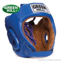 Шолом боксерський Green Hill Five star із натуральної шкіри (HGF-4013, синій)