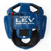 Шлем тренировочный закрытый Lev sport кожзам (1306-bl, синий)