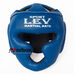 Шлем тренировочный закрытый Lev sport кожзам (1306-bl, синий)