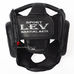 Шлем тренировочный закрытый Lev sport кожзам (1306-bk, черный)