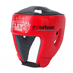 Шлем боксерский Lev sport кожа (1311-rd, красный)