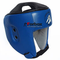 Шлем боксерский Федерации рукопашного боя Lev sport кожа (FRB-bl, синий)