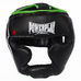 Шлем боксерский тренировочный с защитой подбородка Power Play (3100-BKGN, черно-зеленый)