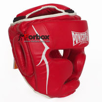 Шлем боксерский тренировочный с защитой подбородка Power Play (3100-RD, красный)
