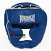 Шолом боксерський тренувальний із захистом підборіддя Power Play (3100-BL, синій)
