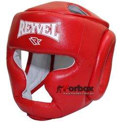 Шлем тренировочный REYVEL кожа (0084-rd, красный)