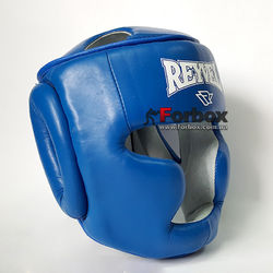 УЦЕНКА Шлем REYVEL тренировочный кожа синий размер XL (внешнее повреждение кожи)