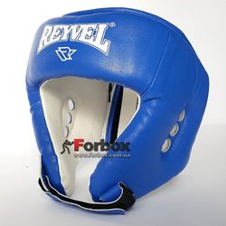 Шолом боксерський REYVEL вид 1 вініл (0109-bl, синій)