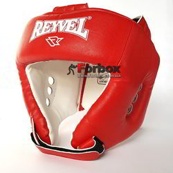 Шлем боксерский REYVEL вид 1 винил (0109-rd, красный)